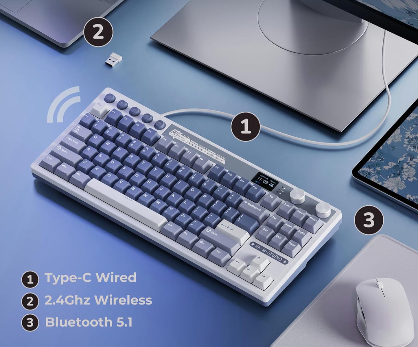 ROYAL KLUDGE M87 Wireless Gaming Keyboard